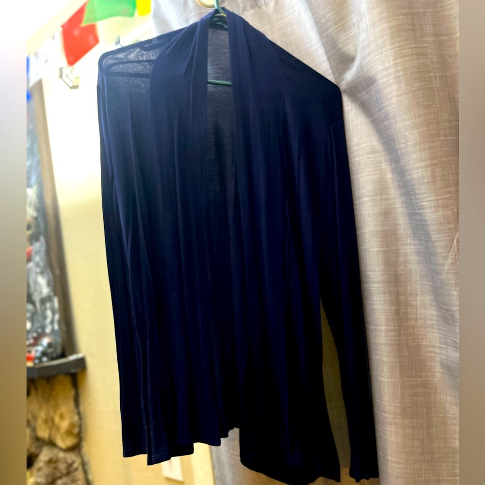 Espresso, LG, Navy Blue Cardigan